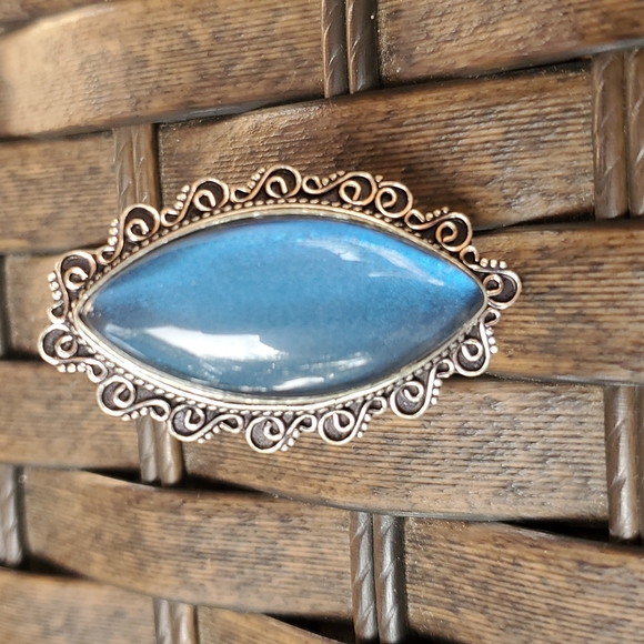 New Huge Dichoric Glass Antique Design 925 Silver Ring. - Picture 14 of 16